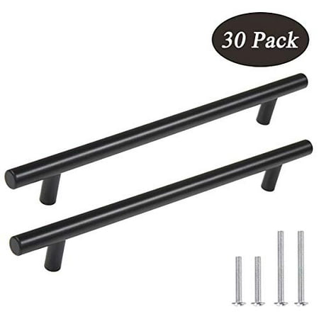 T Bar Drawer Pulls Knobs Diameter, Black Stainless Steel Handles For Kitchen Cabinets