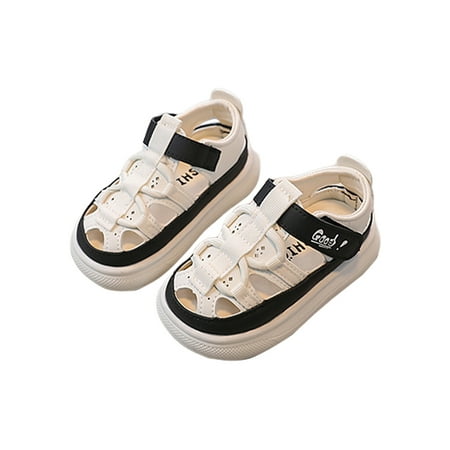 

UKAP Girls Boys Casual Shoes Beach Summer Sandal Platform Sandals Lightweight Unisex Closed Toe Comfort Black 11.5C