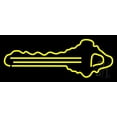 thumbnail image 1 of Yellow Key Logo LED Neon Sign 10" Tall x 24" Wide - inches Black Square Cut Acrylic Backing, with Dimmer - Premium built indoor Sign for Storefront, Store interior, Exhibition, Decor., 1 of 7