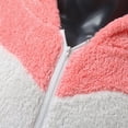 thumbnail image 5 of Gibobby pantalones de yoga Pijama de manga larga de lana artificial para mujer, mono holgado con capucha y cremallera de Color sólido informal, pijama informal de invierno cál(Rosa， XL), 5 of 5