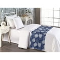 thumbnail image 2 of Marine Bed Runner, Repetitive Pattern of Corals Ocean Deep Sea Underwater Concept Modern Aquatic, Decorative Accent Bedding Scarf for Hotels Homes & Guest Rooms, Twin, Violet Blue White, by Ambesonne, 2 of 3