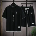 thumbnail image 2 of Conjuntos de verano para hombre, chándal de moda coreana, camisetas de manga corta y pantalones cortos deportivos, ropa informal para hombre, conjuntos de joggers para hombre, 2 of 5