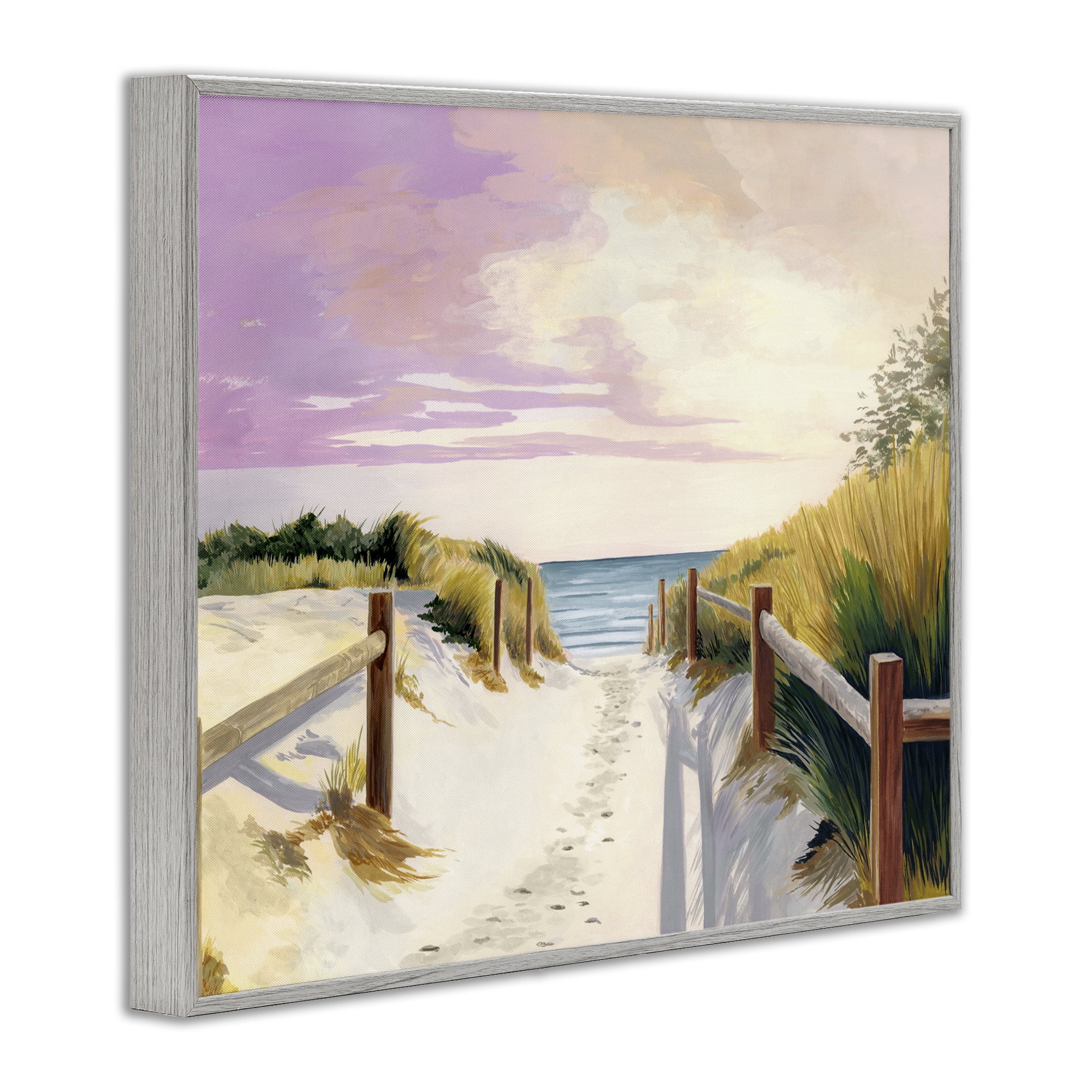 Cottesloe Beach Pathway Gray Framed Giclee Art, design by Courtney Haley