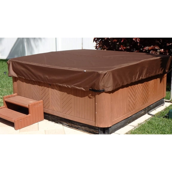 BeyondNice Heavy Duty Hot Tub & Spa Cover Cap 87 x 87 inches Waterproof 600D Polyester Adjustable Quick Release Buckles