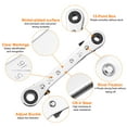 thumbnail image 3 of Uxcell  2pcs 1/4" x 5/16" SAE 180° Double Box End Reversible Ratcheting Wrench, Silver, 3 of 7
