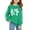 Green, variant on SonxaHe Toddler Girl's Sweatshirt Glitter Rugby Print Long Sleeve Fashion Soft Breathable Sports Tops Blue,Sized 3-4