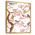 thumbnail image 3 of Designart 'Colorful Little Birds On Spring Flowers Tree' Traditional Framed Canvas Wall Art Print, 3 of 5