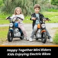 thumbnail image 2 of NEWWARE 36V Electric Dirt Bike, 350W Kids Ride on Dirt Bike with Twist Grip Throttle, Hand-Operated Dual Brakes, Key Start, Battery Display, Max Speed 15.5mph, Electric Motorcycle for Age 8+, Orange, 2 of 7