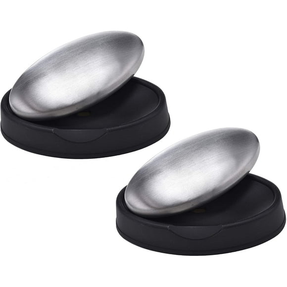 2 Pack Stainless Steel Soap Bar Magic Soap Odor Remover, Eliminating Smells Like Onion Fish Garlic(L)