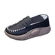 thumbnail image 5 of Zapatos casuales de PU para mujer, cómodos, suaves, con plataforma, estilo urbano, suela gruesa, sin cordones negro 35, 5 of 9