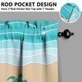 thumbnail image 5 of Kitchen Curtains 24 Inch Short - 3 Panel Set, Hawaiian Sea Turtle Ocean Design, Tropical Underwater Marine Life Print, Rod Pocket Window Curtain, Easy Wash, 5 of 6