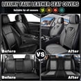 thumbnail image 2 of Fit for Infiniti M45 2003 Seat Cover, Premium Leather Full Set of 5 Seats Scratch Resistant Protect and Upgrade Seats, Black and Gray Car Seat Covers, Upgrade the Car's Interior, 2 of 7