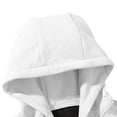thumbnail image 7 of XuJwPNcy Men's Hoodie Quarter Zip Pullover Solid Color Hoodies Casual Long Sleeve Athletic Hooded Drawstring Sweatshirt for Men（White,X-Large), 7 of 7