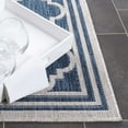 thumbnail image 5 of SAFAVIEH Beach House Wendy Geometric Indoor/Outdoor Area Rug, Blue/Ivory, 6'7" x 6'7" Square, 5 of 16