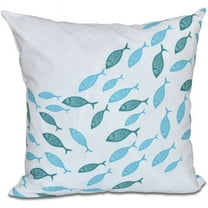 Simply Daisy 16" x 16" Escuela Animal Print Pillow, Turquoise