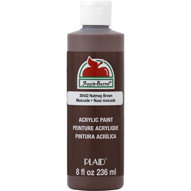 Apple Barrel 20432E Acrylic Craft Paint, Matte Finish, Nutmeg, 8 fl oz
