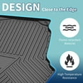 thumbnail image 3 of Unique Bargains Flat Face Cargo Liner Rear Trunk Mat Trunk Cargo Luggage Boot Tray Mat Stripes and Triangles Pattern for Hyundai Sonata 2015-2019 Anti-Slip, 3 of 7