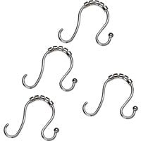 Zenith Zenna Home Zinc Shower Curtain Hook - Pack of 2 Wholesale Bulk Pack
