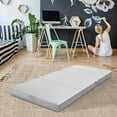 thumbnail image 4 of Gymax 4'' Twin XL Size Foam Folding Mattress Sofa Bed Guests Floor Mat Carrying Handles, 4 of 10
