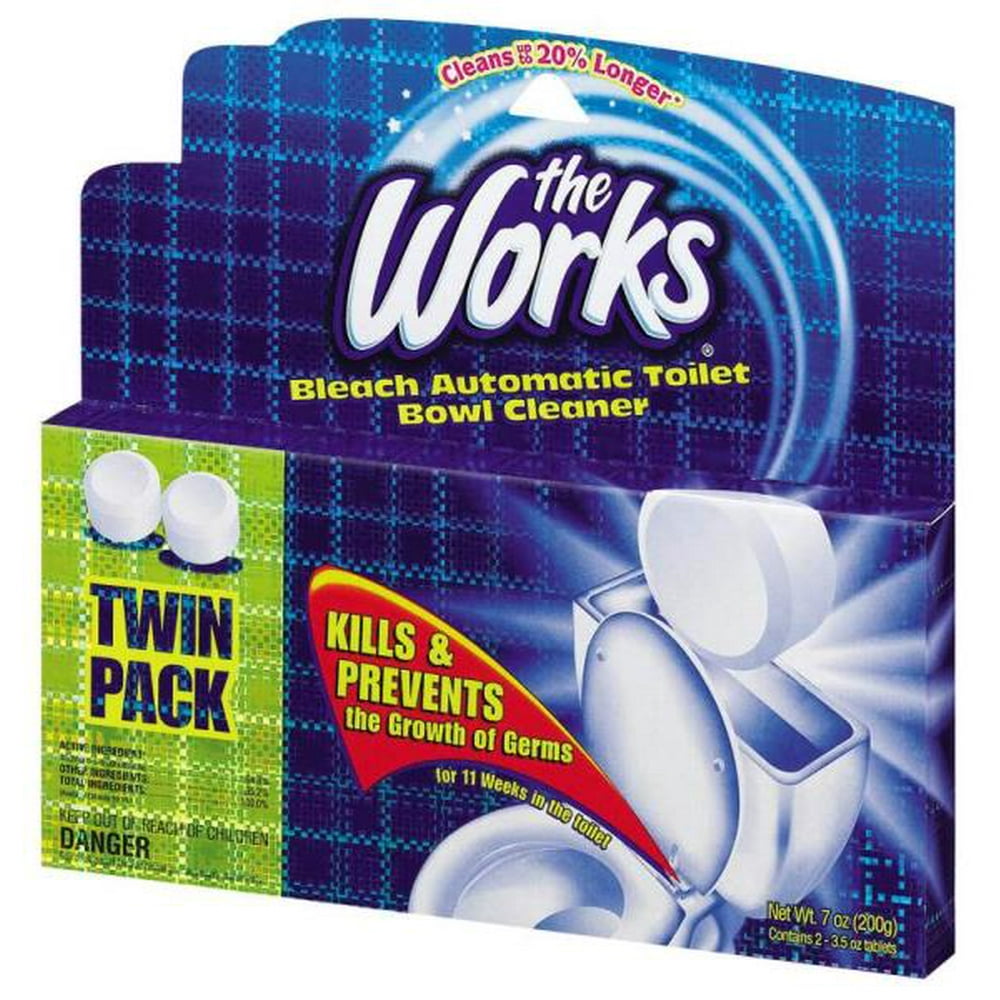 The Works 03202WK Automatic Toilet Bowl Cleaner, 2 Pack