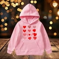 thumbnail image 2 of Byoo Big Girls' Graphic Hoodie Soft Cute Heart Painted Long-Sleeved Kids Hoody Sweatshirt Active Sweatshirts Outdoor，Pink, 2 of 7
