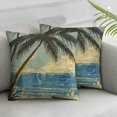 thumbnail image 3 of nygtbtfer Throw Pillow Cover, Couch Pillow Covers, Set of 2 Throw Pillow Case, Hawaiian Island Coconut Tree Sea, Decorative Throw Pillow Covers, Pillow Cover White, 3 of 7