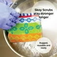 thumbnail image 5 of Skoy Scrub, 2-pack Reusable, Non-Scratching Dish Scrubber for Kitchen and Household Cleaning, Planet-Friendly, Dishwasher Safe Soft Scrub, Assorted Colors and Designs, 5 of 9