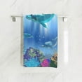 thumbnail image 2 of Dreamtimes Dolphins and Plants Hand Towel Cotton Bathroom Towel for Hand Face Gym Spa, 2 of 3
