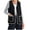 Black, variant on Plus Size Women's Fashion Contrast Color Sleeveless Lamb Base Layer Vest Jacket Stylish Comfortable Casual Wear
