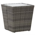 thumbnail image 1 of Mesa de Té Casafoyer en Rattan Polietileno Gris con Cristal Templado de 42x42x43 cm, 1 of 1