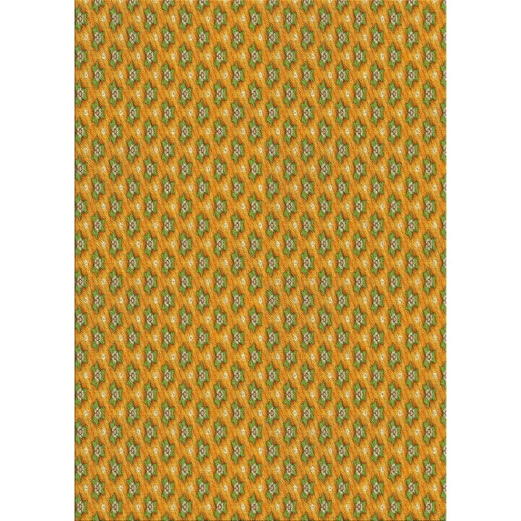 Ahgly Company Indoor Rectangle Patterned Gold Novelty Area Rugs, 3' x 5'