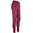 thumbnail image 6 of Yoga Pants Women,Women's Tummy Control Yoga Running Workout Leggings Wine 2XL, 6 of 8