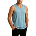 thumbnail image 4 of Kalauyu Mens Sleeveless V Neck Tank Tops Slim Fit Breathable Quick Dry Summer Solid Color Gym Workout Sleeveless Shirts, 4 of 5