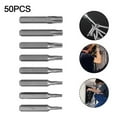 thumbnail image 4 of 50pcs 4mm Small Hex Shank Screwdriver Bits Set for Torx Plum Blossom Head Tools, T8H, Durable Torx Plum Blossom Bits, Professional Screwdriver Set for Power Tools, 4 of 7