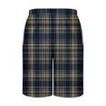 thumbnail image 3 of Maean Mens Big and Tall Shorts Summer Loose Elastic Waist Drawstring Plaid Beach Shorts with Pockets, 3 of 5