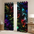 thumbnail image 6 of Homewish Skateboard Curtains 2-Pack (52x84), Gamepad Stars Blackout Window Decor, 6 of 6