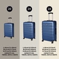 thumbnail image 3 of 3 Piece Hardshell Luggage Set Lightweight Suitcase with TSA Lock Spinner Wheels 20in/24in/28in(Dark Blue), 3 of 7