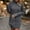 Gray, variant on TAGOLD Womens Dress, Women's Winter Casual Solid Color Knitted Sweater Long Sleeve Round-Neck Dress