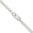 thumbnail image 2 of Diamond2Deal 925 Sterling Silver 2.1mm Flat Anchor Chain Necklace for Women 18", 2 of 6