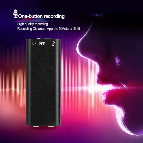 Enregistreur vocal numérique 720p Mini appareil d'enregistrement audio  portable 2 en 1 Appareil d'enregistrement vocal numérique Appareil