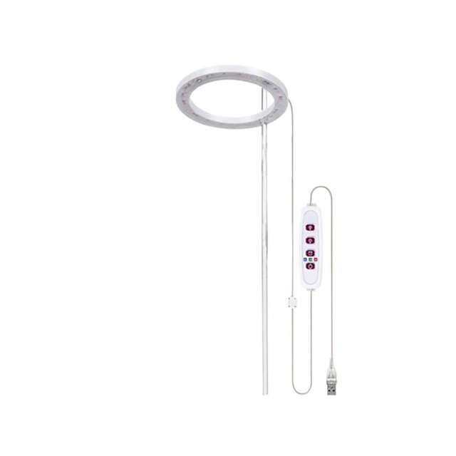Annular LED Plant Light,Small Growth Light USB Timing Dimming Suitable For Indoor Plant Potted Succulent Fish Tank Light ,Super Long Life