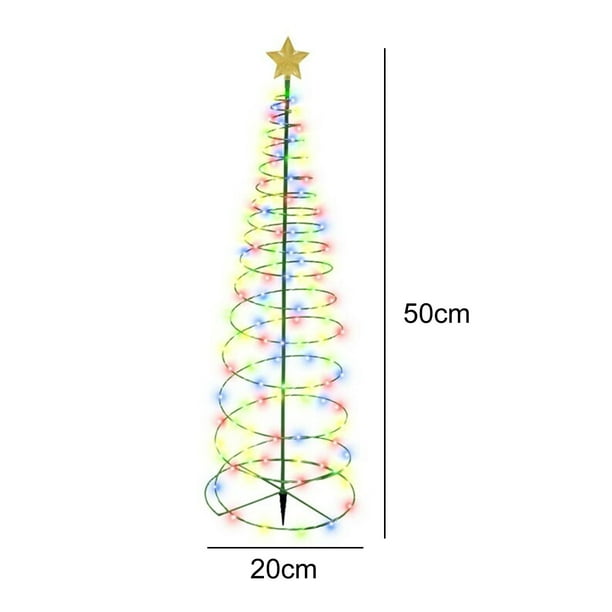 Arbre De Noël Spirale,Arbre De Noël Lumineux En Métal,Lustre En Spirale  Avec Coloré Boules De Cristal,Lampe Led Décorative[Z3278]