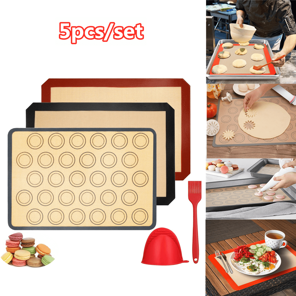 Silicone Baking Mat Food Safe NonStick Tray Pan Liners Oven Heat Resistant Sheet 