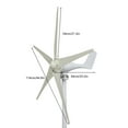 thumbnail image 6 of 1 Set Wind Turbine Generator 1200W, 12V Windmill Kit, Quintuple-Blade Power Producer, Modifiable Windward Orientation & 12m/s Initiation Wind Velocity, 6 of 8