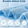 thumbnail image 3 of Cooling Comforter Twin Size, Double-Sided Cold Tech Fabric Quilted Bed Comforters Cooling Blanket for Hot Sleepers, Breathable Lightweight Summer Bedding, All-Season Ice Blanket, Blue, 3 of 16