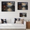 thumbnail image 4 of Designart "Serene Moonlit Landscape in Vietnam I" Vietnam Print on Natural Pine Wood, 4 of 5