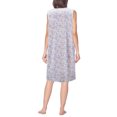 thumbnail image 2 of Women's Sleeveless Pearl Snap Button Floral Duster Nightgown Lounger Robe G168 (Blue, 3XL), 2 of 3