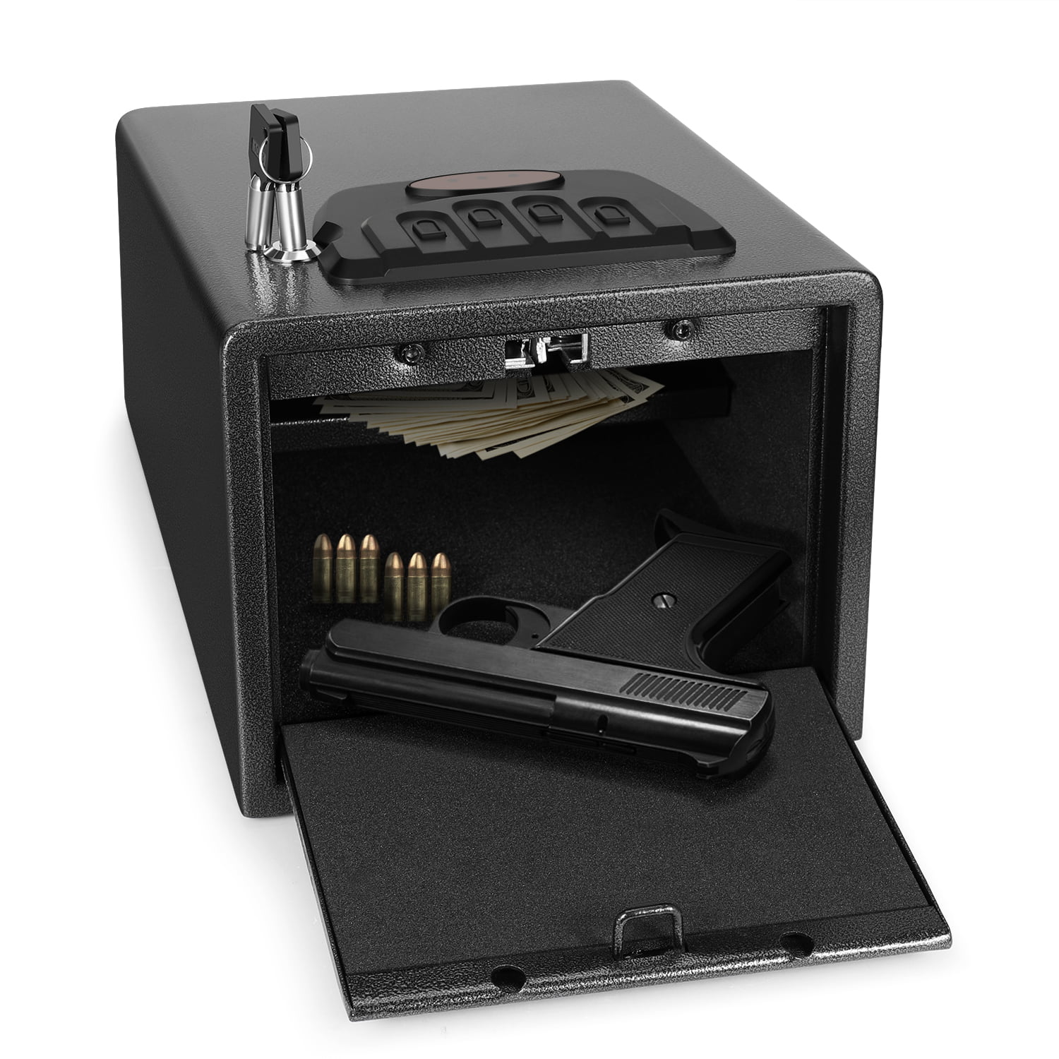 Quick Access Gun Pistol Safe Firearm Handgun Storage Security Cabinet Lock Box