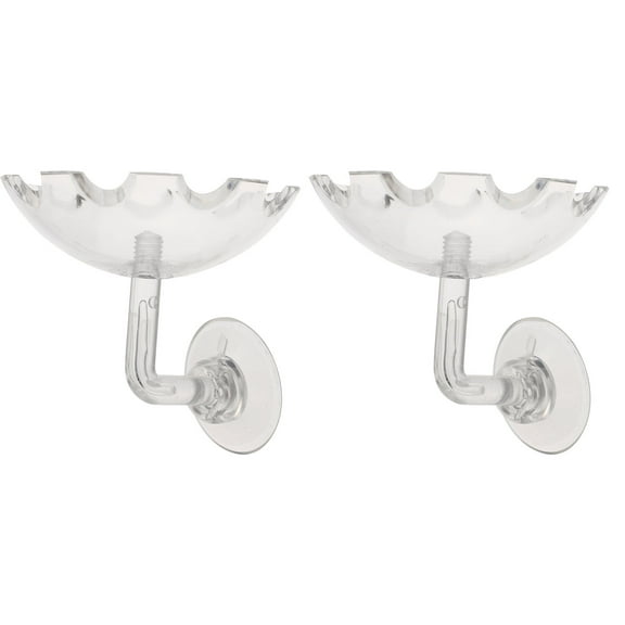 Shrimp Food Basin 2 Pcs Feeder Bowl Animal Fish Tank Aquarium Cone Red Worm Feeding Cup Acrylic