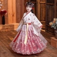 thumbnail image 1 of Traje de bata de seda chino gratis, kimono para niñas y niños, vestido antiguo étnico Vintage tradicional de China, traje de baile, conjunto de Hanfu para Cosplay, 1 of 5
